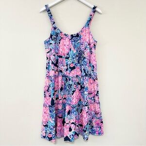 Lilly Pulitzer Loro Swing Dress High Tide Navy In Turtle Amazement 2021